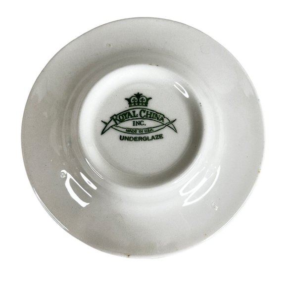 50th On The Lake Chicago Ashtray Royal China Black White Nautical Souvenir USA - Picture 7 of 8